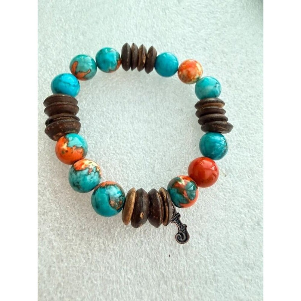 Boho Turquoise-Color Bead Bracelet